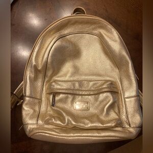 Gold Leather Michael Kors Backpack great quality VGUC vintage lots of pockets!